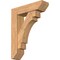 Ekena Millwork Merced Slat Smooth Bracket w/ Offset Brace, Western Red Cedar, 7 1/2"W x 28"D x 36"H BKT0806X28X36MRC06SWR - alternate 1